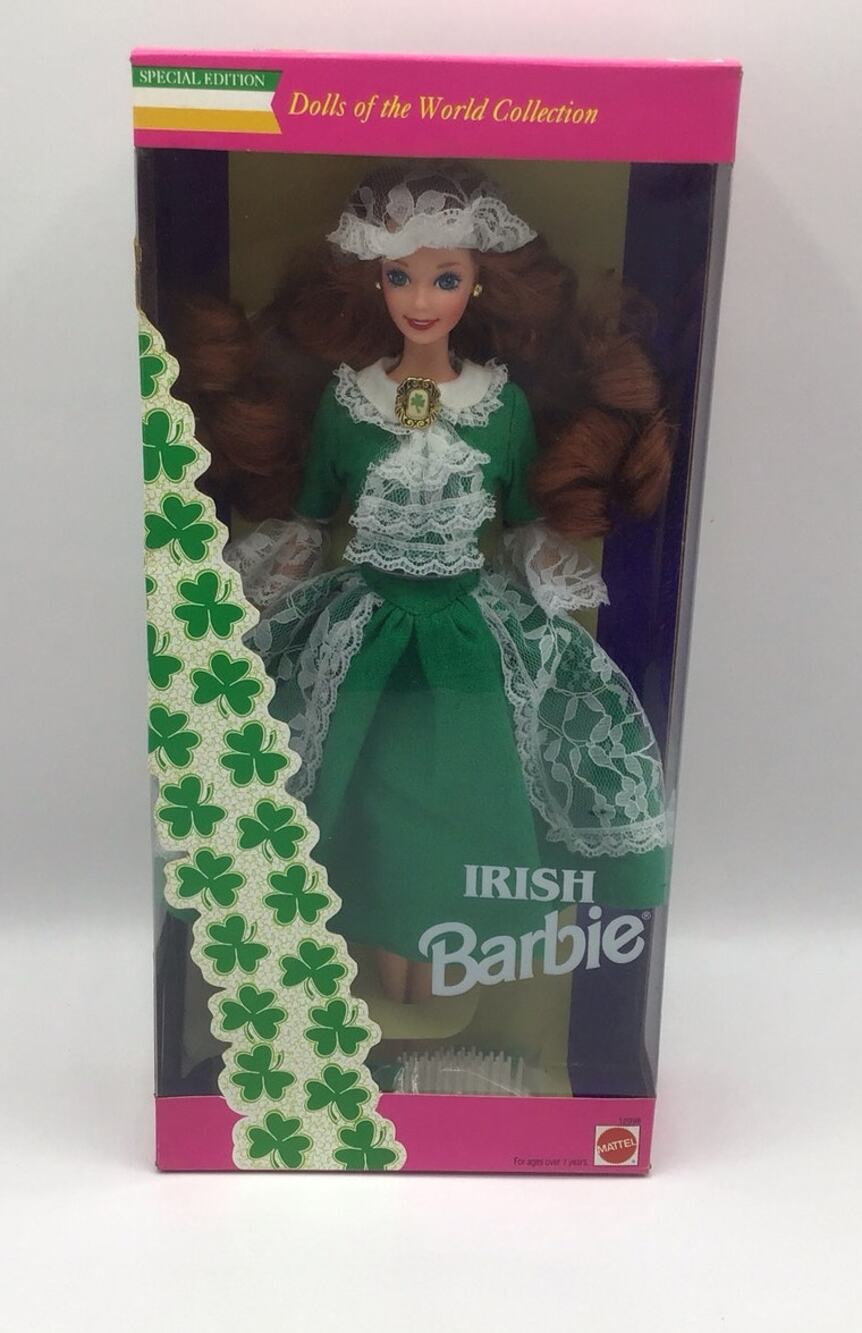 1994 Vintage Irish Barbie Doll NRFB Mattel 12998 Dolls of the World Unopened